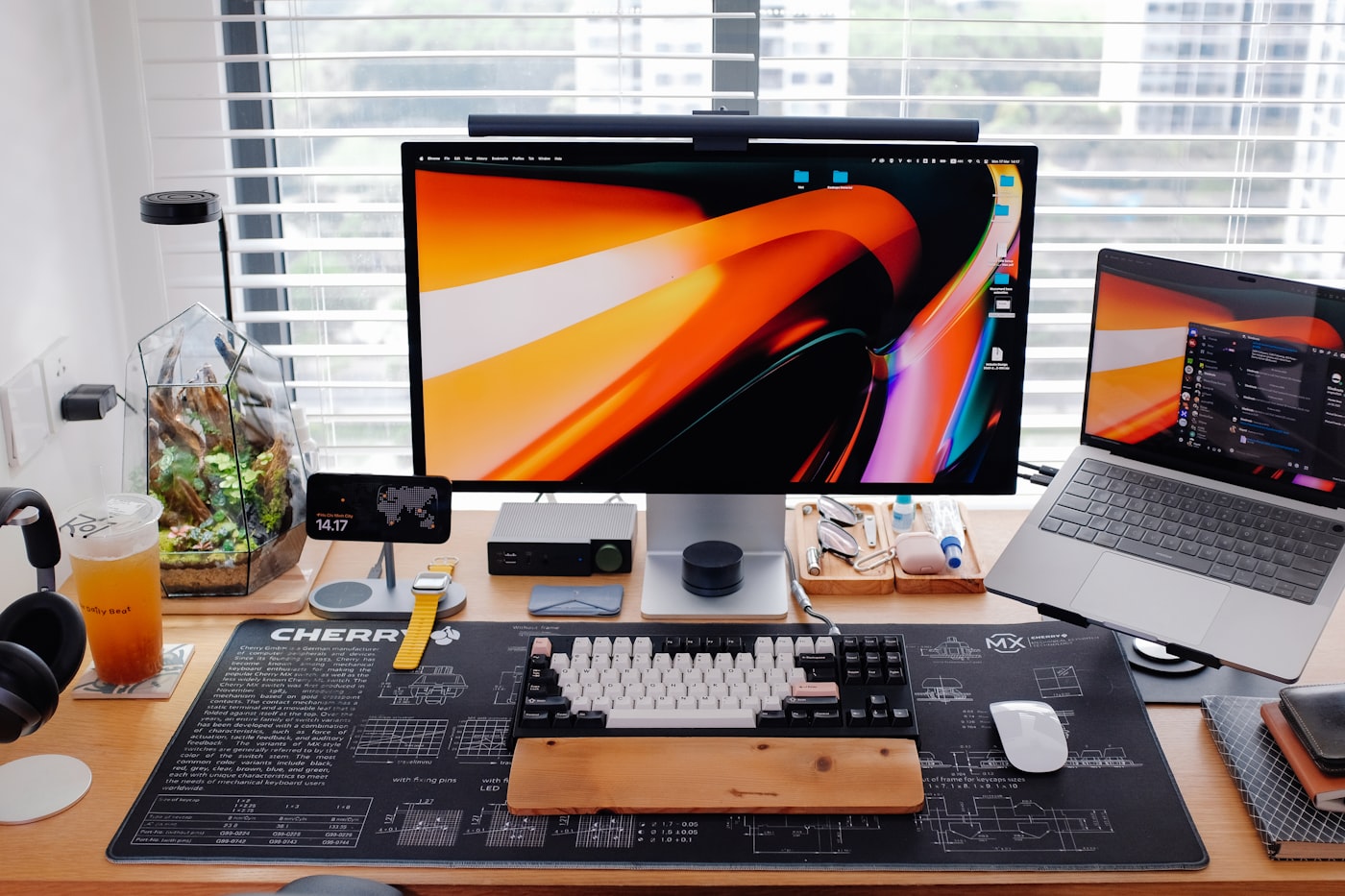 Sleek multi-monitor workstation — the destination